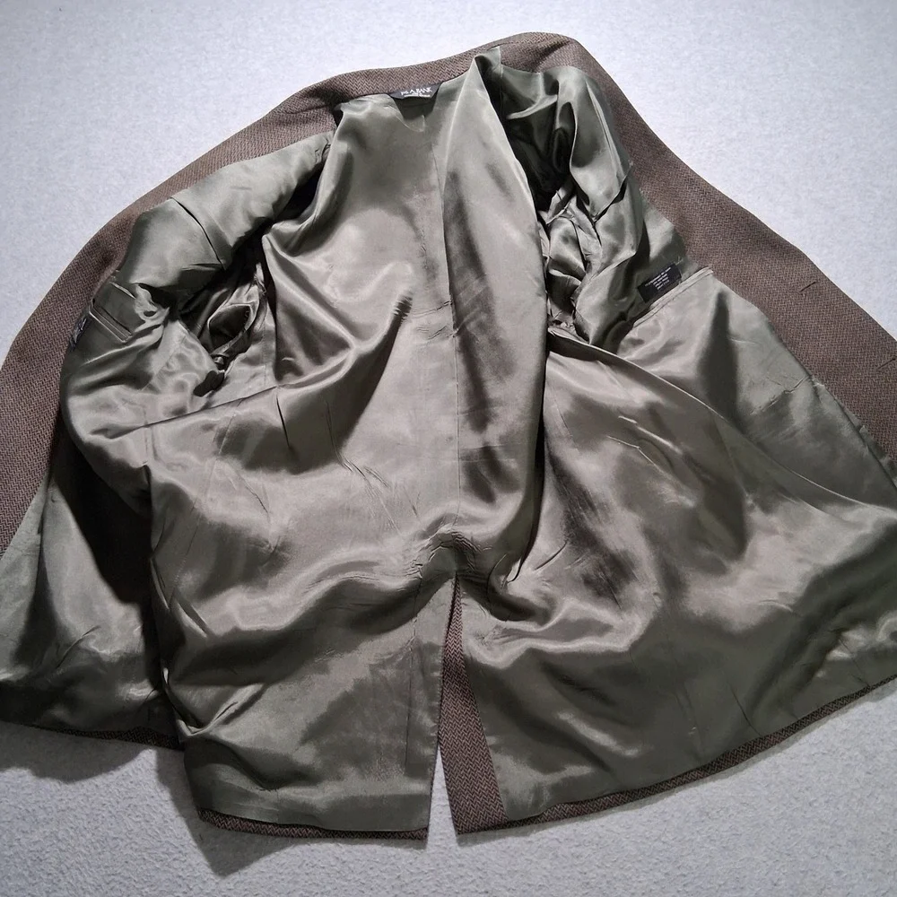 Jos. A. Bank Blazer Mens 44R Brown Herringbone Two Button Sport Coat